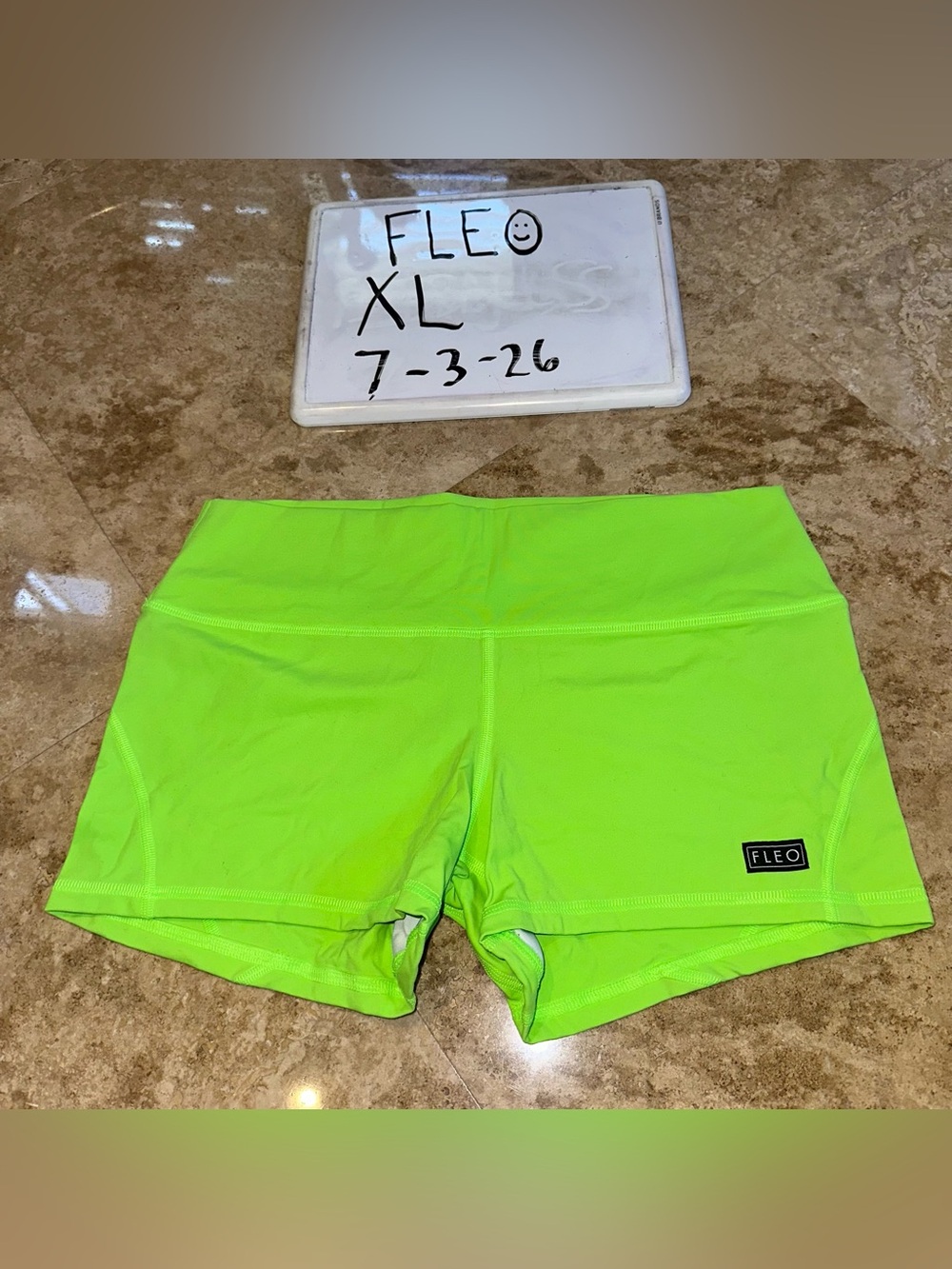 FLEO Neon Lime Women's Apex XL Shorts